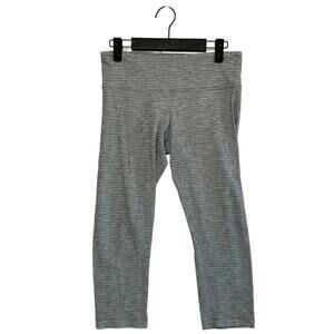 Lululemon Wunder Under Cropped Leggings Women's Sz 8 Gray Stretch Workouts